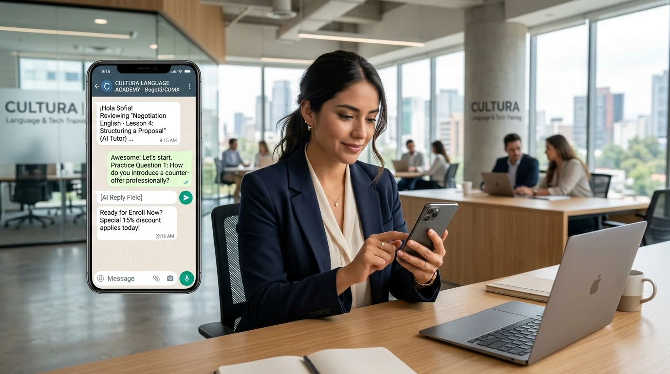 Chatbot de WhatsApp Corporativo para Academias, Institutos y Cursos con IA: Cómo Automatizar Matrículas, Test de Nivelación y Cierre de Ventas 24/7 en LATAM (2026)