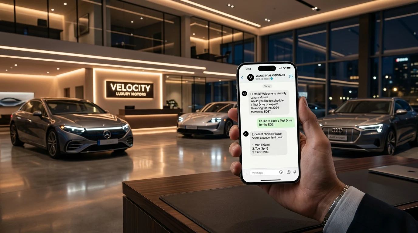 Chatbot de WhatsApp Corporativo para Concesionarios y Sector Automotriz con IA: Cómo Automatizar Test Drives, Cotizaciones de Financiamiento y Retención de Taller en LATAM (2026)
