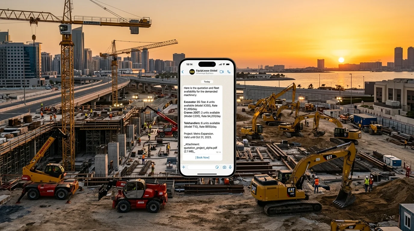 Chatbot de WhatsApp Corporativo para Empresas de Maquinaria Pesada y Equipos de Construcción con IA: Cómo Automatizar Cotizaciones de Renta, Disponibilidad de Flota, Fletes en Cama Baja y Soporte en Obra en LATAM (2026)